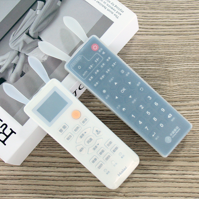 Creative Cute Rabbit Remote Control Protective Cover Air Conditioner TV Household Dustproof Transparent Silicone Remote Control Cover