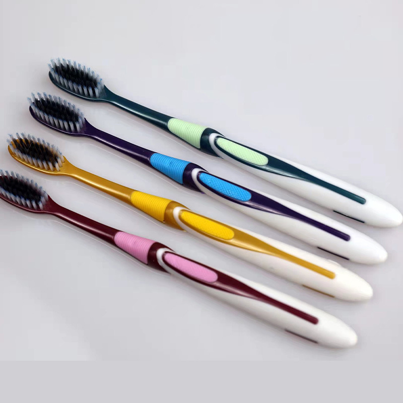 Soft Bristles Toothbrush Adult Toothbrush Bamboo Charcoal Toothbrush Individually Packaged Factory Wholesale
