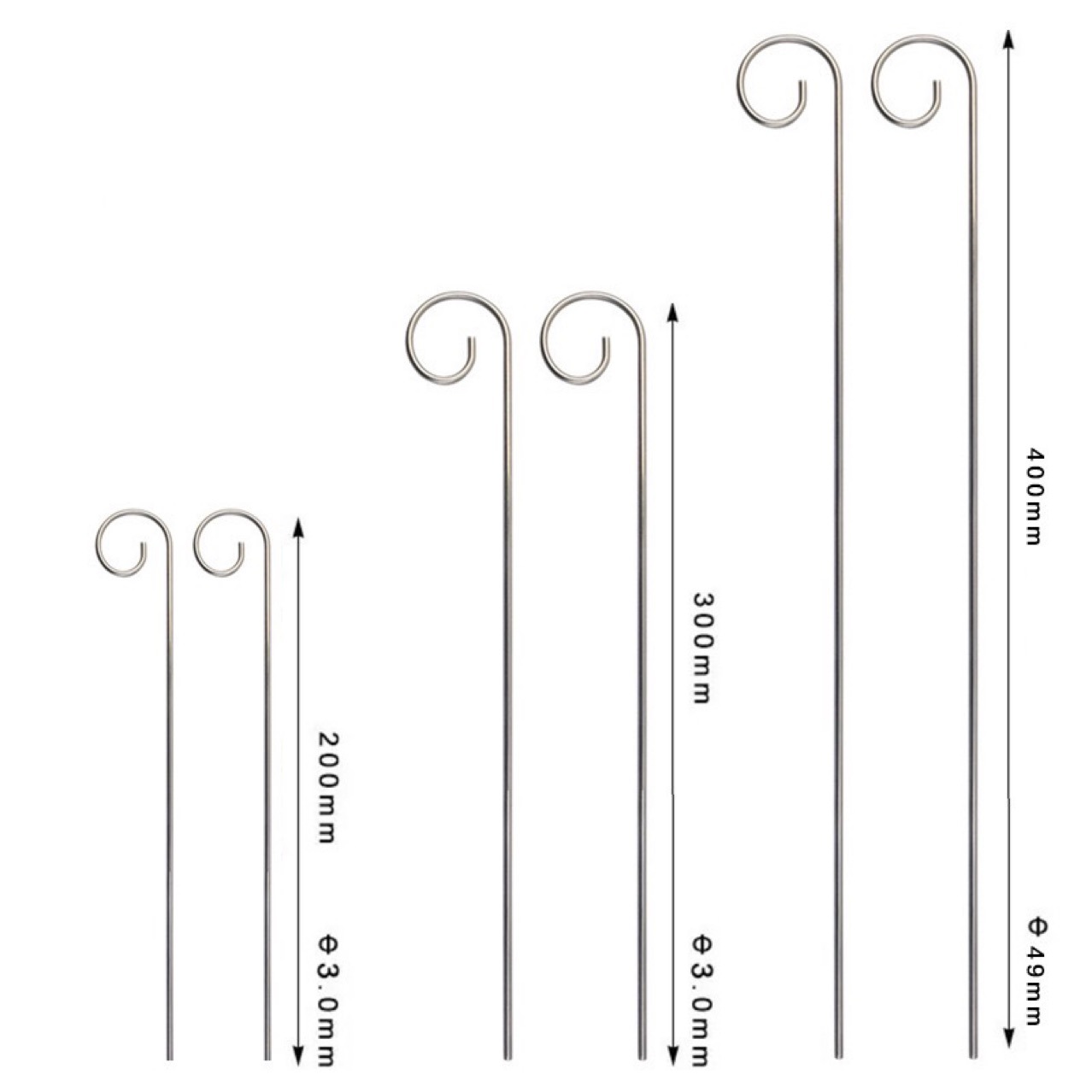 Cross-border Hot Sale Plant Sign Metal Rod Shepherd Hook Crafts Hook Plant Sign Metal Rod Garden Garden