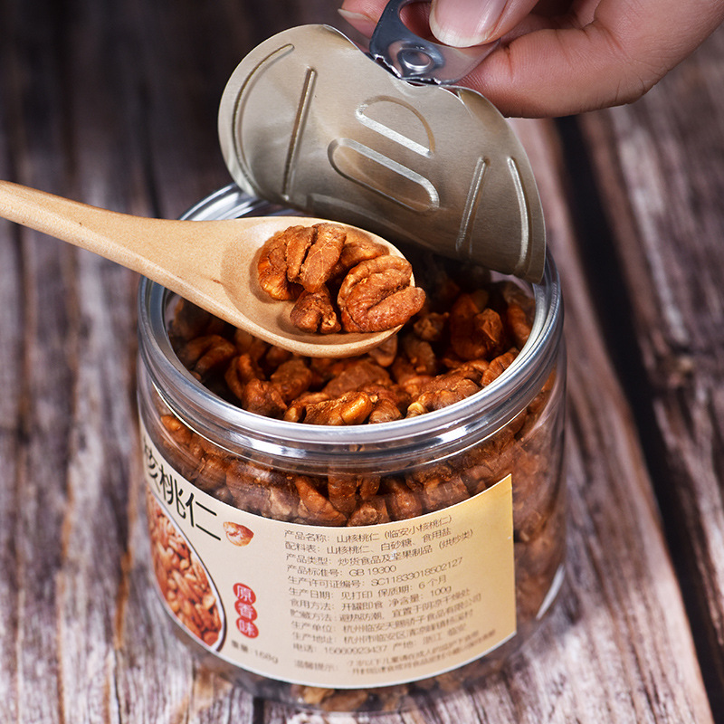 Lin'An Specialty Hand-Peeled Pecan Kernels New Goods Wholesale Small Walnut Meat Canned Original Snacks Nut Food
