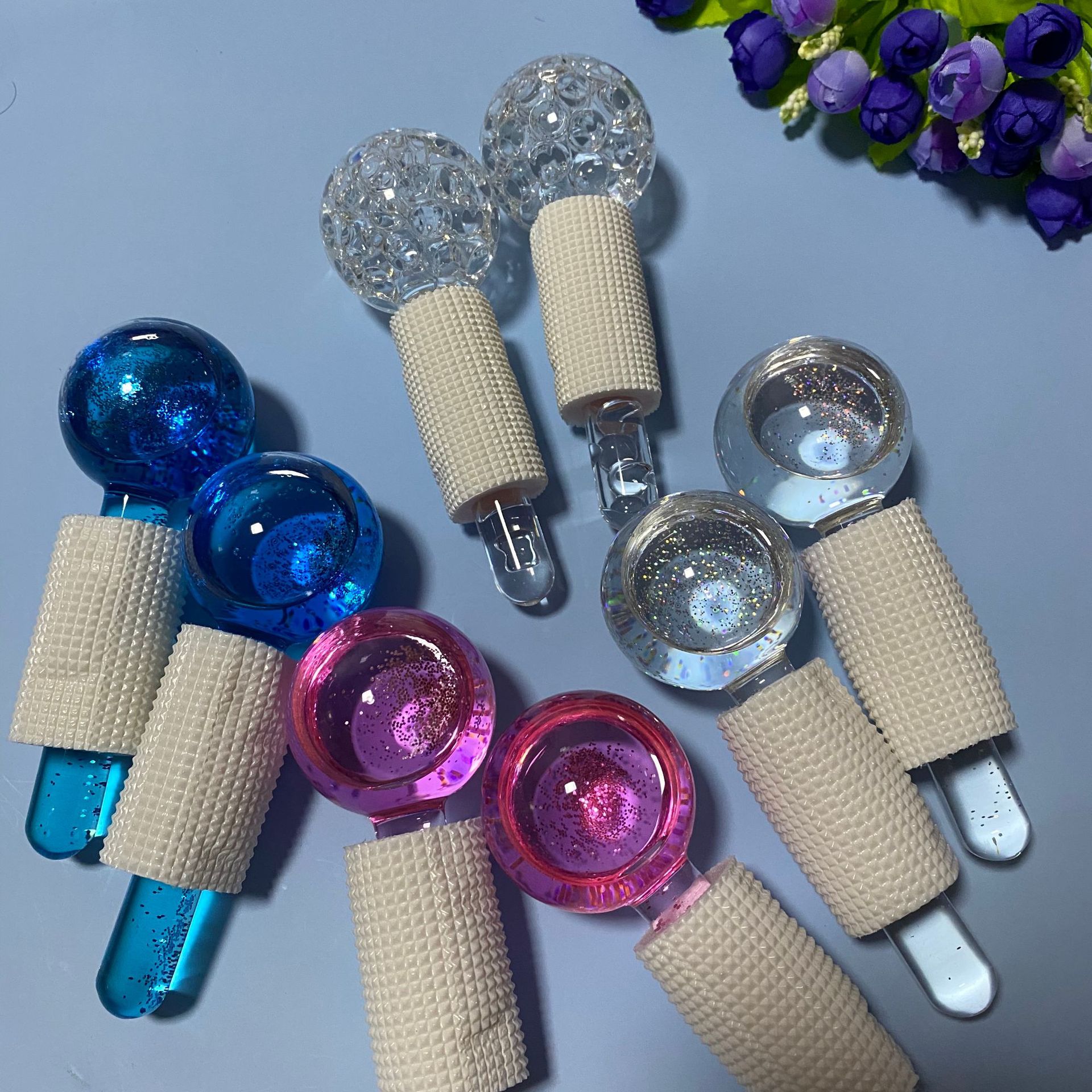 Ice Wave Beauty Ball Korean Ice Muscle Energy Massage Ball Facial Mask Auxiliary Tool Eye Soothing Beauty Glass Ball