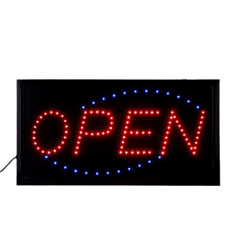 Store Window Led Advertising Sign Open Luminous Letter Light Sign Outdoor Wall-Mounted Display Sign High-Brightness Waterproof