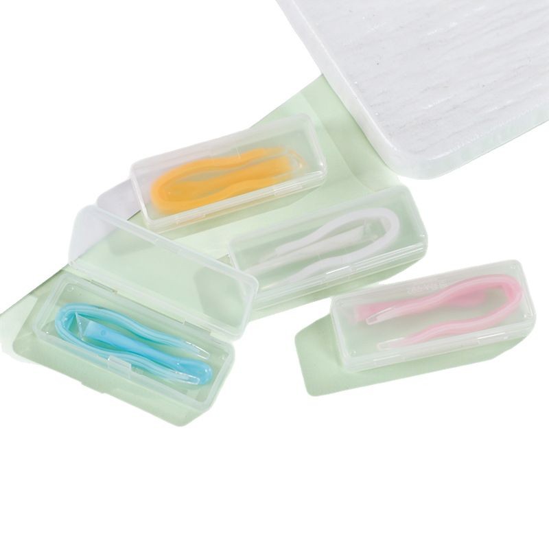 Simple contact lens tweezers small stick set box care box double box partner LS337