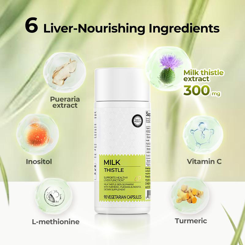 In Stock, New Product, Cross-Border Amazon, Best-Selling Milk Thistle Capsules, Supports Oem Customization