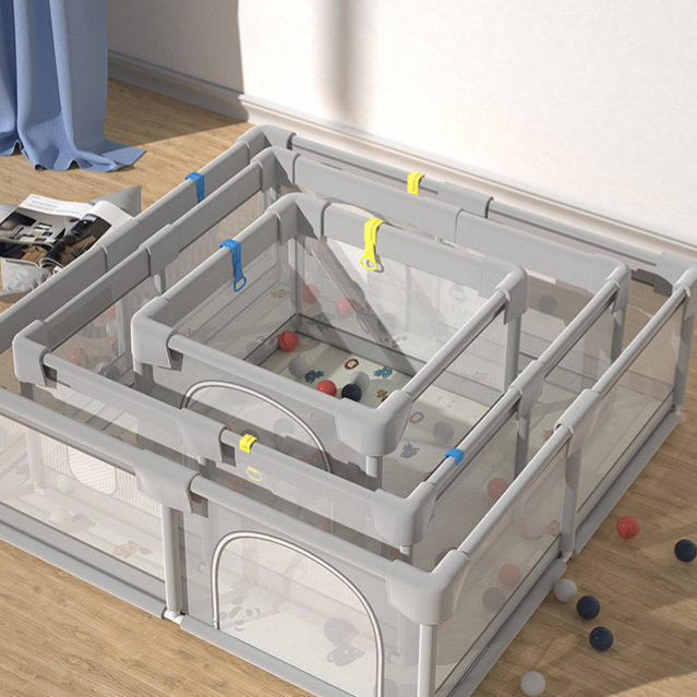 Cross-Border Baby Fence Household Children's Foldable Protective Fence Ground Game Baby Toddler Crawling Fabric Floor Fence