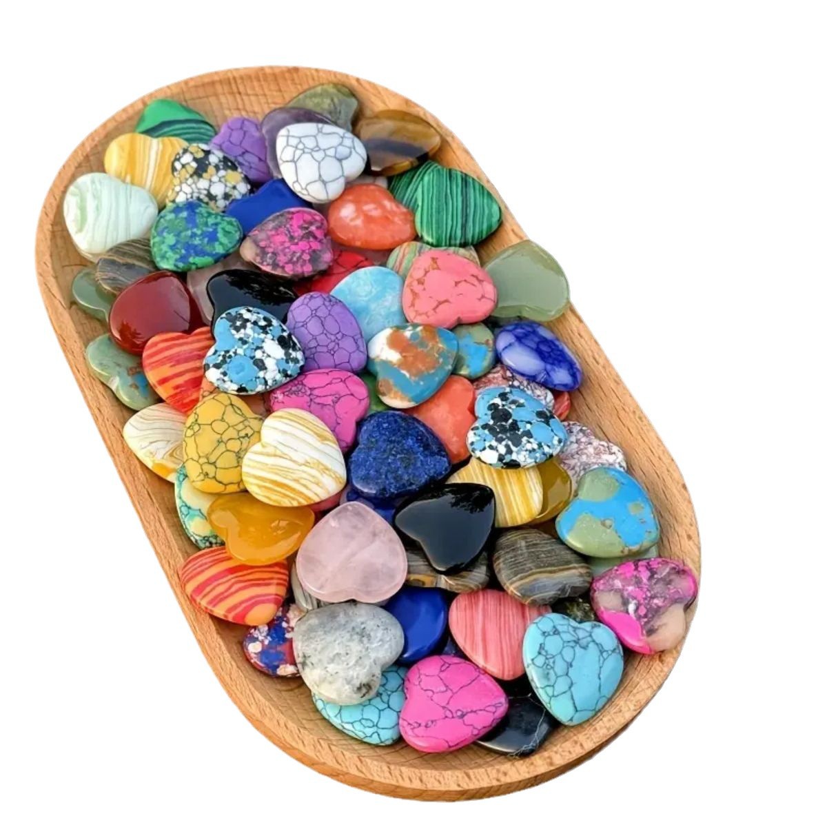 Crystal Natural Jade 20X6Mm Heart-Shaped Home Car Decoration Ornaments Accessories Pink Crystal