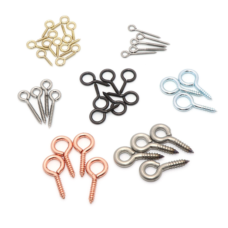 Manufacturer Supplies 304 Stainless Steel Horn Nails 1.0*8mm Closed Sheep Eye Nails Lanyard Combination Sheep Eye Self-Tapping Screws