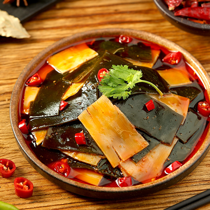 Good products shop kelp crisp bamboo shoots (spicy) 160g box gauge 30 packaging ready-to-eat spicy casual snacks