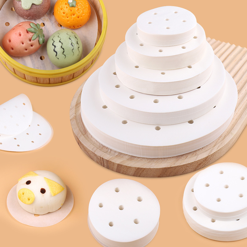 Одноразовая паровая бумага, антипригарный коврик для сковороды, бумага для продуктов, не содержащая вредных веществ, для паровых пельменей и булочек