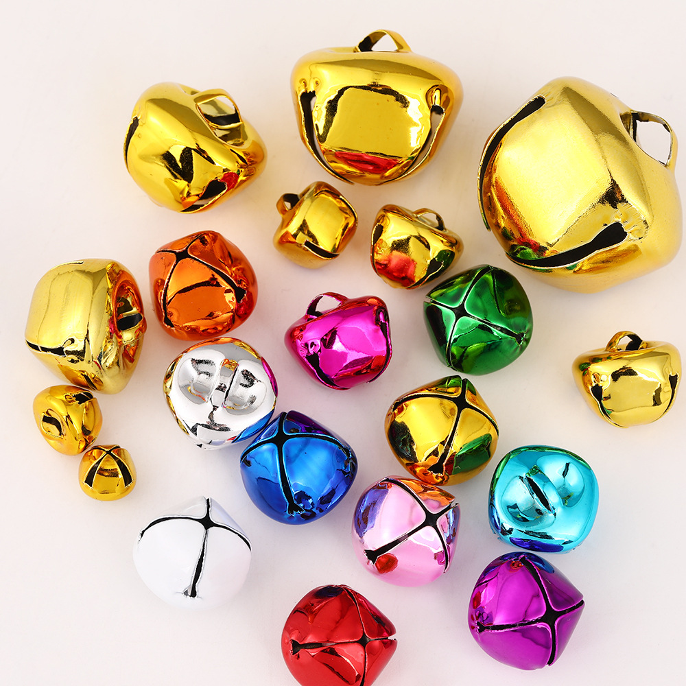 Christmas decoration cross iron bell DIY color paint metal bell handmade pet collar pendant round bell