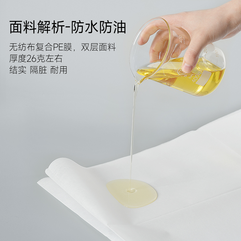 Disposable Bed Sheetss for Beauty Salons, Super Cost-Effective, Thickeneded Non-Woven Fabric with Face Holes, Massage Bed Pads, 100 Sheets