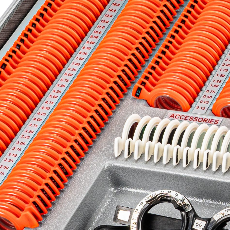 Glasses optometry equipment optometry insert box lens box 266 pieces plastic ring aluminum box suit foreign trade model