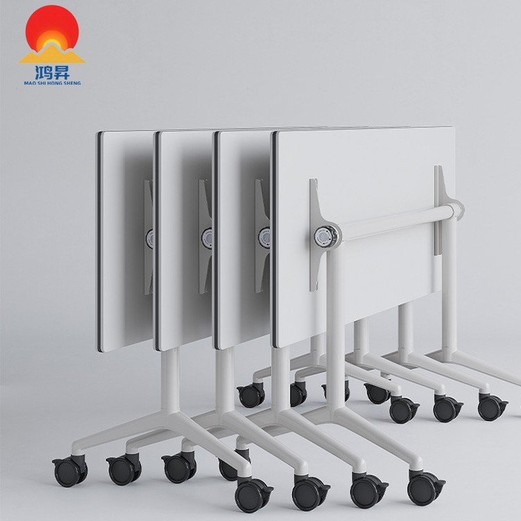 Training Table and Chair Combination Mobile Desk Long Table Educational Institution Splicing Multi-Functional Desk Folding Conference Table