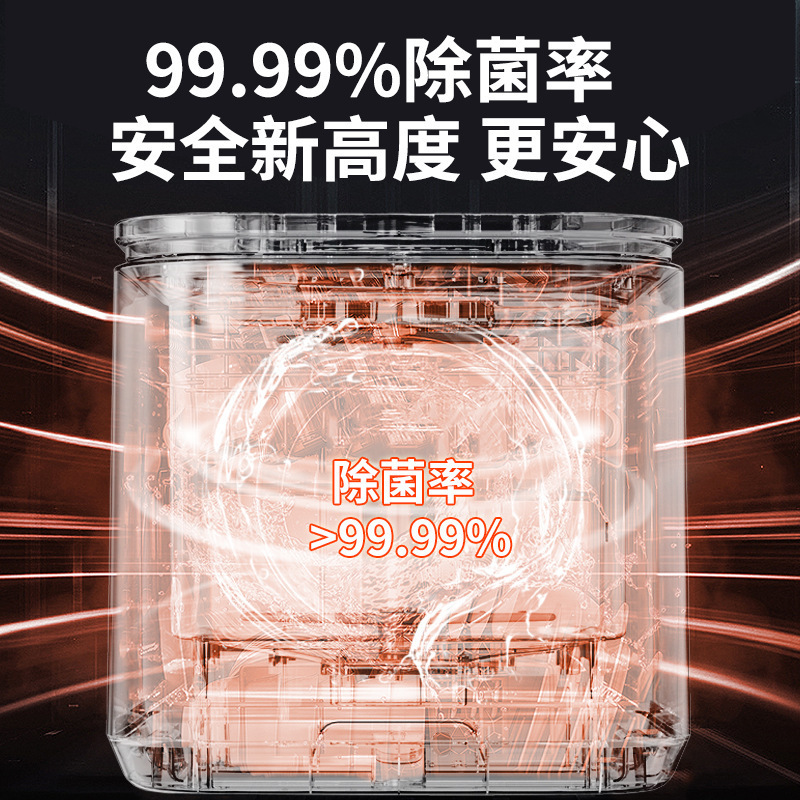 Smart Desktop Dishwasher for Home Use, Fully Automatic, Installation-Free, Small Washing and Disinfecting Cabinet with Drying Function