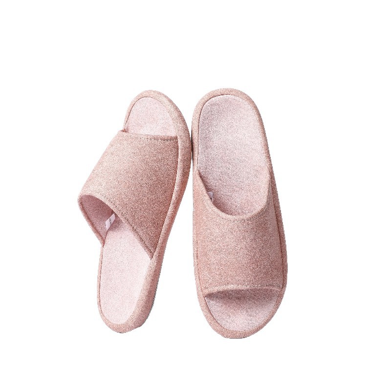 Light Luxury Style Pu Leather Suede Slippers with Arch Care Eva Soft Sole Four-Season Home Non-Slip Wear-Resistant Couple Slippers