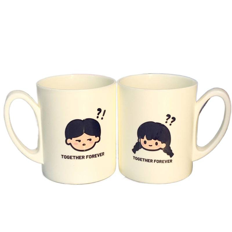 Cute Couple Mouthwash Cup, Super Cute Brushing and Washing Cup for Home Use, Thickeneded, Fall-Resistant and Mildew-Proof Cup, Simple Ins Tooth Cup