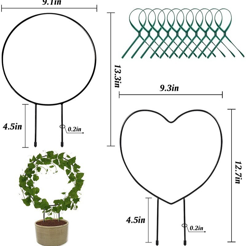 Plant Climbing Frame Potted Flower Arrange Stand Green Plant Climbing Vine Flower Stand Balcony Support Iron Frame Amazon