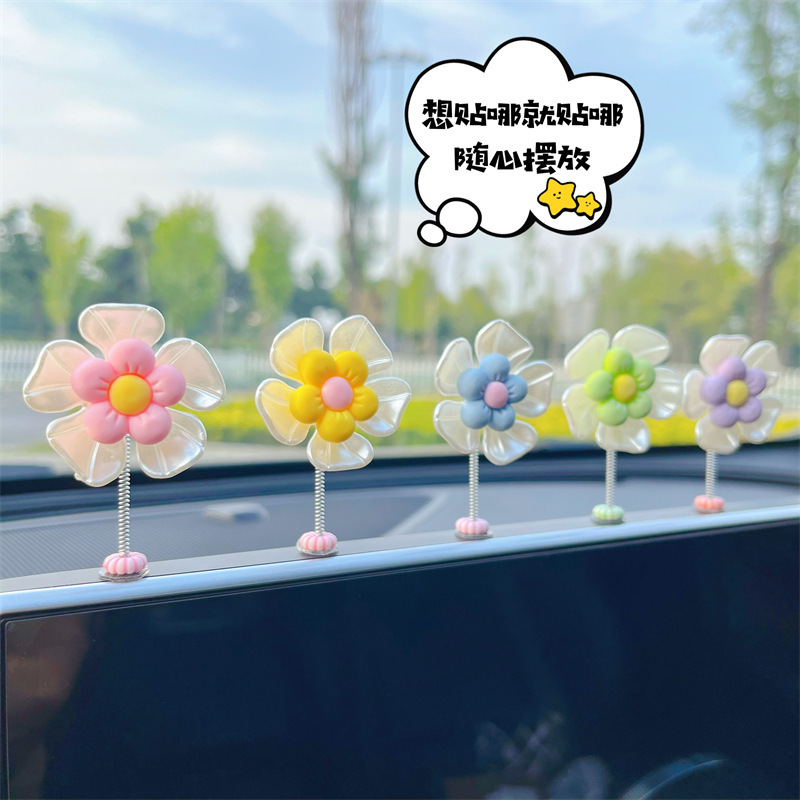 New Spring Car Dashboard Decoration Healing Bobblehead Ornament