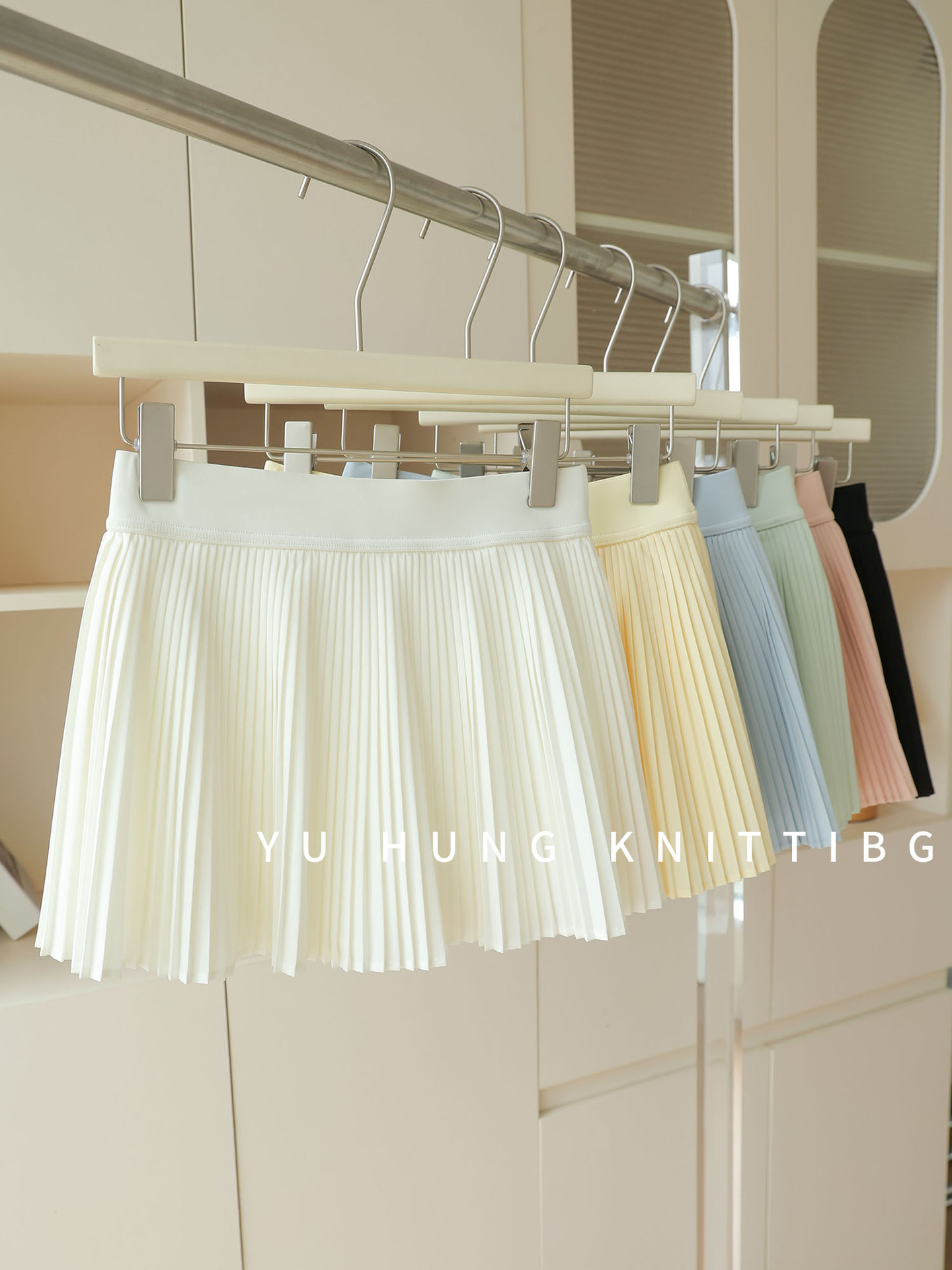 Sports Short Skirt for Women in Summer Vacation Two-Piece Lined Anti-Exposure Running Fitness Exercise Quick-Drying Pleated Tennis Skirt