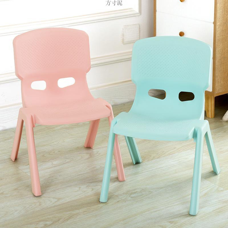 Thickened Baby Dining Chair Kindergarten Back Chair Wholesale Extra Thick Plastic Big Children's Study Table and Chair Home Living Room Chair