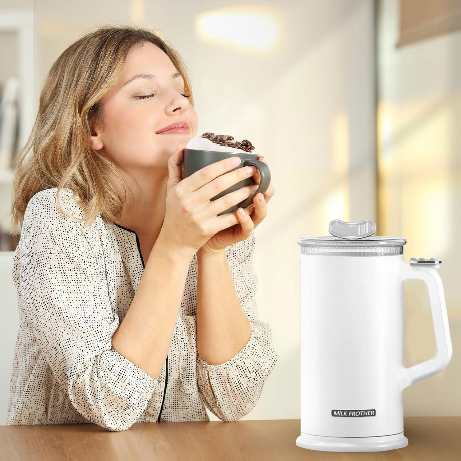 [Bross-Border] Factory Direct Sales of New Milk Frother, Hot Milk Cappuccino Frother