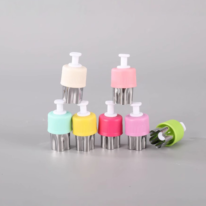 Stainless steel fruit flower cutter press tool multi-combination suit baby food wonton mould in stock wholesale