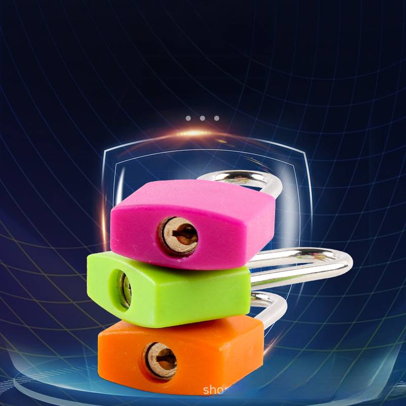 Color Case Lock, Colorful Lock, Shell Lock, Plastic Lock, Imitation Copper Padlock, Small Padlock, Stationery Lock, Piggy Bank Lock
