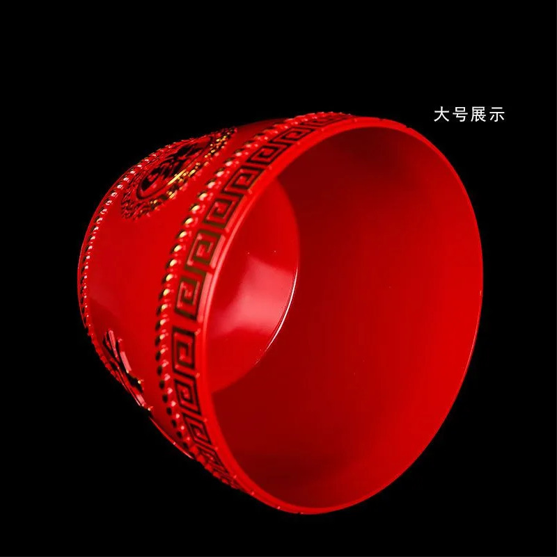 Red Round Dou Old-fashioned Rice Dou Shou Dou Xi Dou Tiangong housewarming opening wedding ornaments acrylic grandchildren bucket