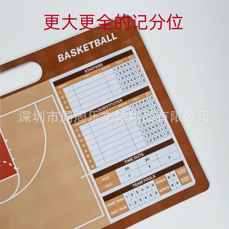 Cross-Border Hot-Selling Basketball Tactics Board Coach Football Erasable Demonstration Command Basketball Tactics Board Professional Outdoor