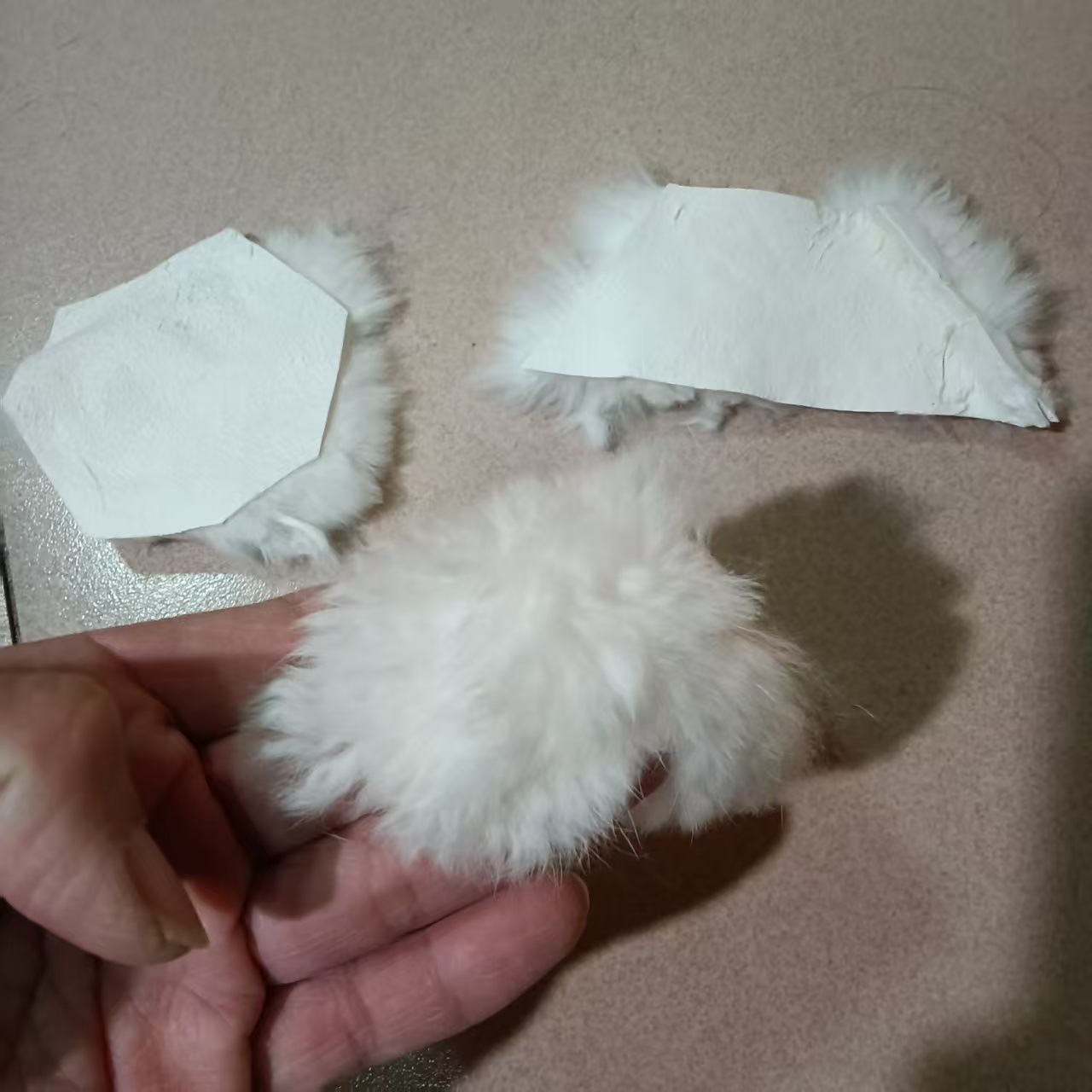 Кроличий мех специальный полигональный овчина натуральная кожа мех любого размера