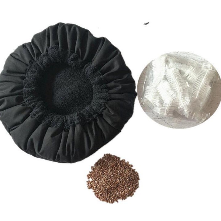 Flax seed heating oil cap microwave oven hot steaming deep repair care cap cross-border non-charged heating cap