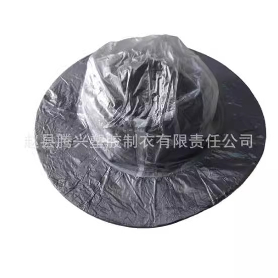 Topper Hat Waterproof Plastic Cover PVC Rain Hat Reusable Export Hat Cover Rainproof Large Quantity Discount