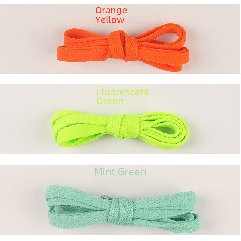Wholesale Polyester-Cotton Shoelaces from Manufacturer, Colorful Flat Shoelaces for Women's Sports and Casual Shoes, Unisex Shoelaces
