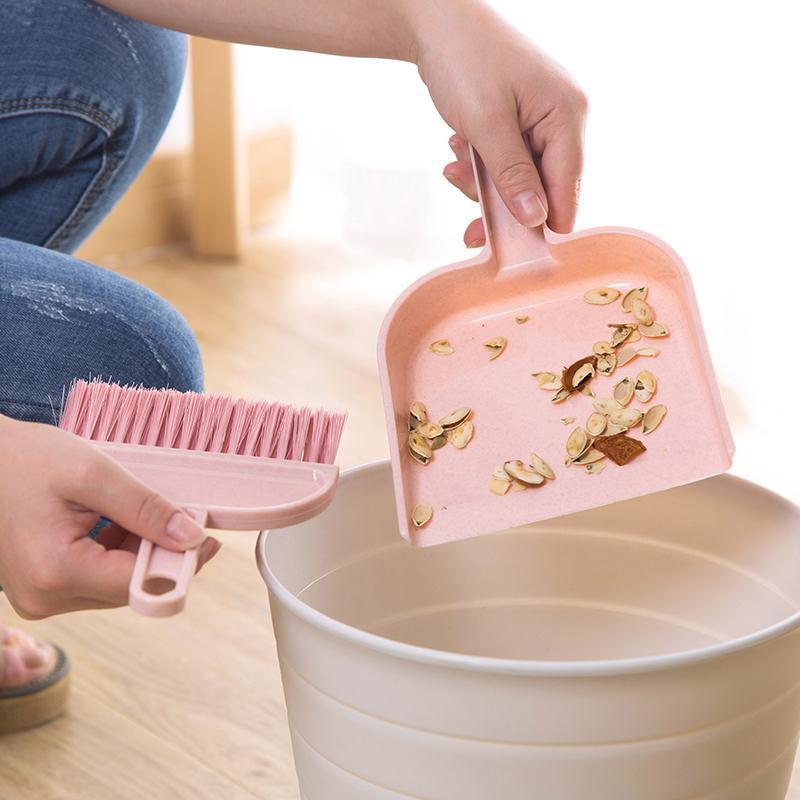 Dustpan Broom Set Desktop Mini Broom Household Keyboard Brush Plastic Shovel Brush Combination Creative Cleaning Tool