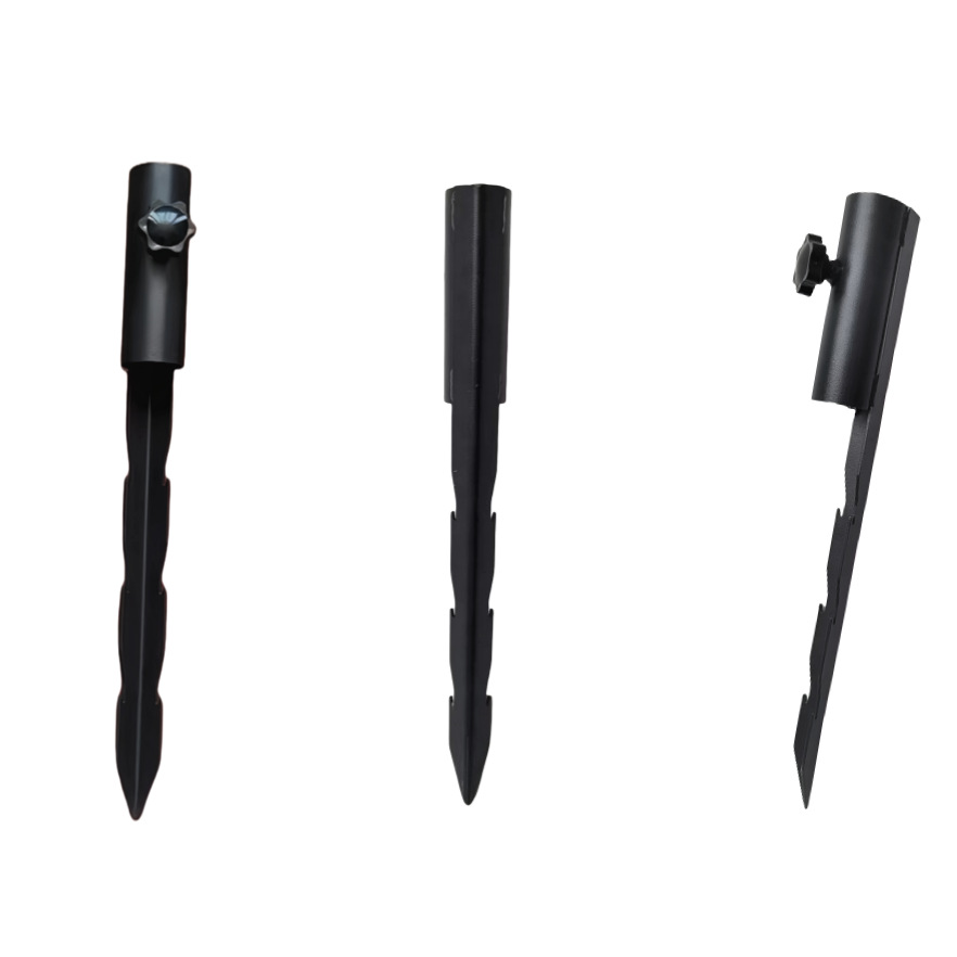 Outdoor Beach Sun Umbrella Stand Fishing Parasol Ground Insert Canopy Pole Windproof Holder Insert Umbrella Base