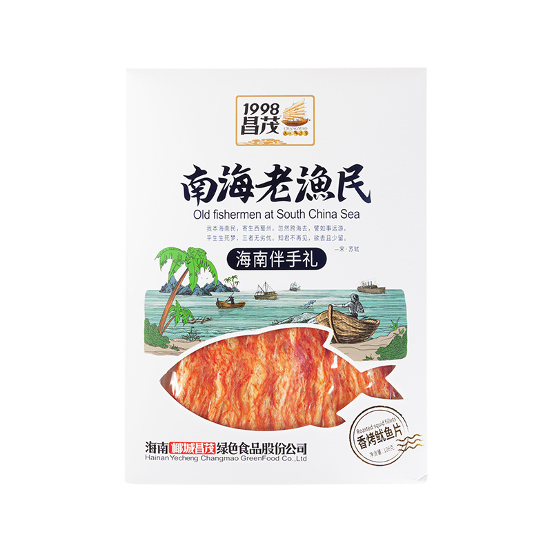 Changmao Nanhai old fisherman 108g grilled squid slices instant seafood Seafood seafood snacks