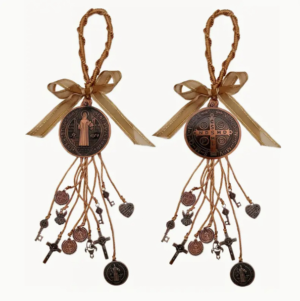 2-Piece Set of Cross Easter Gifts Handmade Jewelry Amulets Car Hangings Door Handle Decoration Pendants