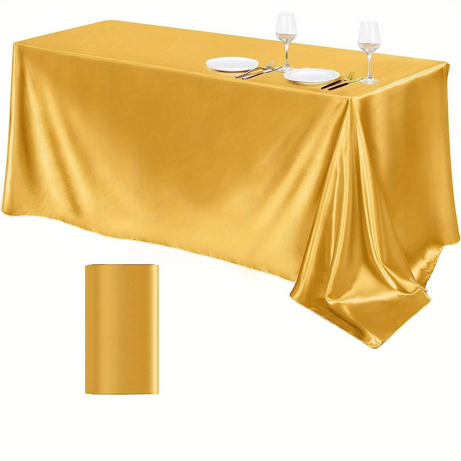 Wholesale Modern Simple Solid Color Polyester Satin Coffee Table Tablecloth Wedding Banquet Tablecloth Decoration Polyester Solid Color