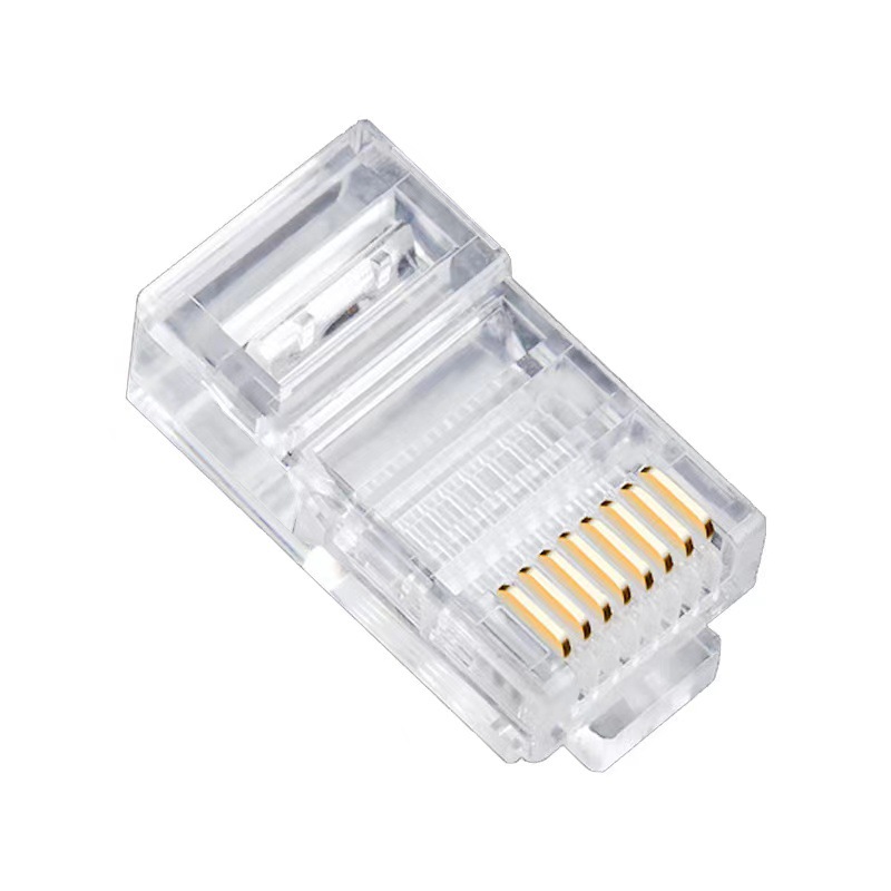 SOURCE manufacturer Gigabit Crystal Head RJ45 network cable 8p8c Super Six monitoring router computer network cable connector
