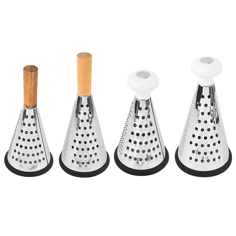 Source Factory Three-Sided Cyclone Round Grater Stainless Steel Grater Cheese Grater Potato Shredder