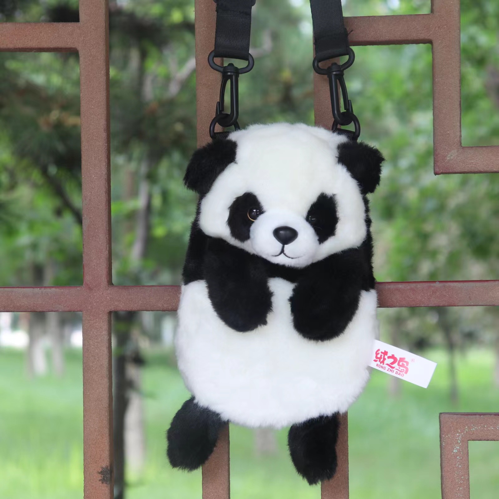 Imitation tiger crossbody bag panda bag plush backpack tiger messenger bag children plush toys wholesale