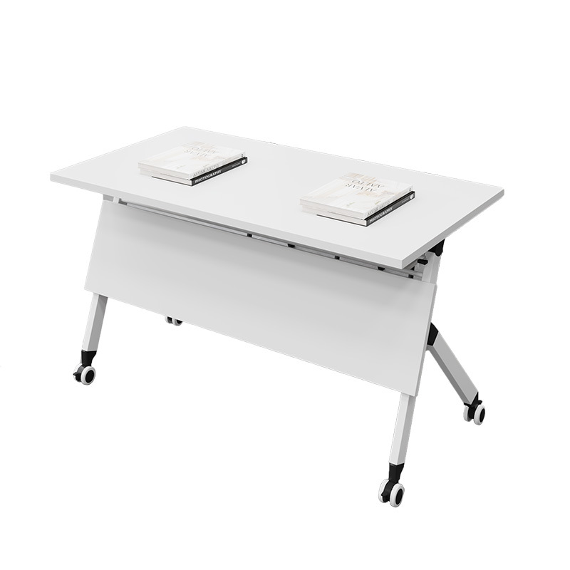 Folding Training Table Wheeled Rollover Long Table Movable Splicing School Tutoring Class Desk Combination Desk