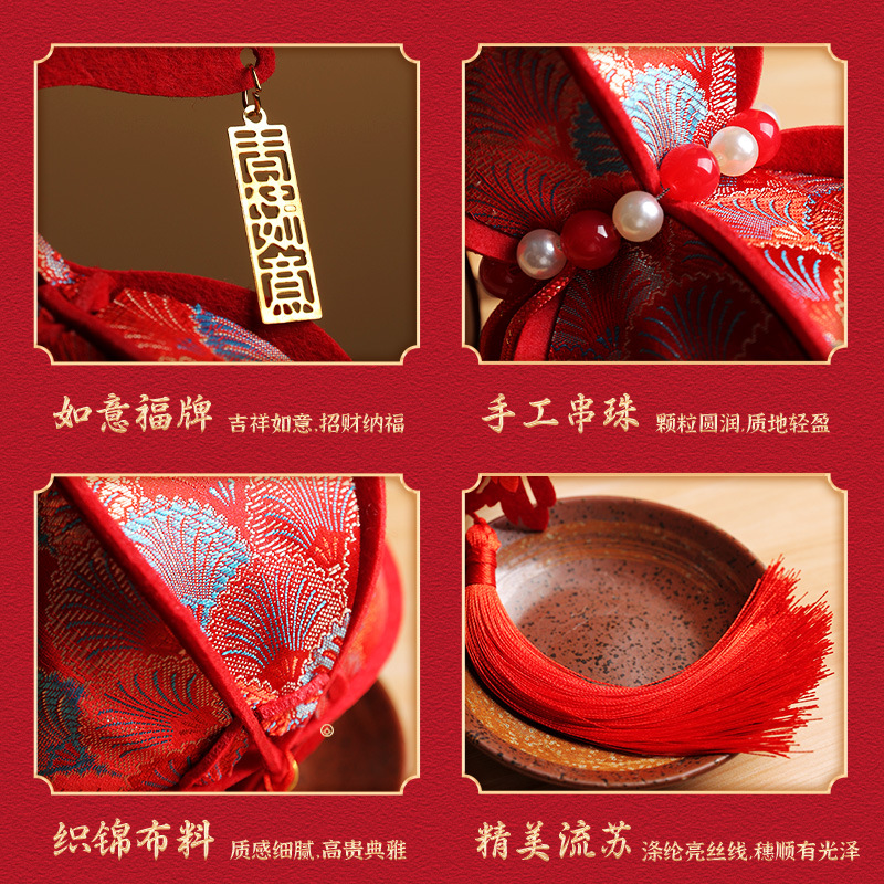 Year of the Horse Spring Festival Handmade DIY Decorative Gourd Pendant Door Hanging New Year Gourd Living Room Ornament Atmosphere Arrangement