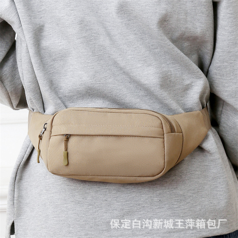 New Men's and Women's Chest Bag Waist Bag Korean Style Casual Simple Shoulder Crossbody Bag Large Capacity Oxford Cloth Bag Manufacturer Wholesale