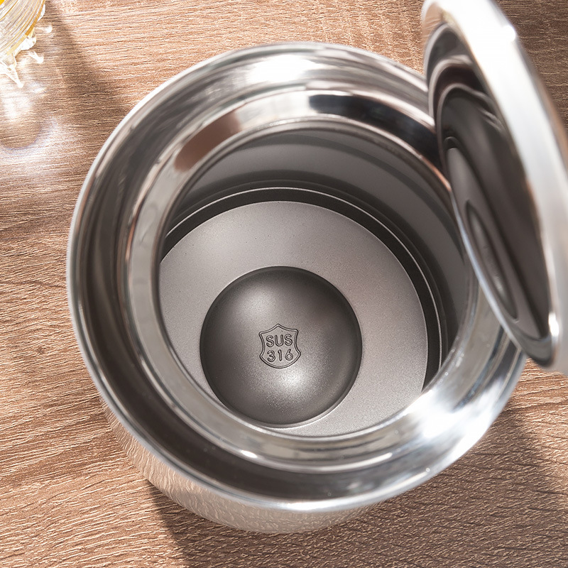 All Stainless Steel, 316 Inside and 304 Outside, Large-Caliber Tea Pot for Brewing Tea, Health Pot for Brewing Goji Berries and Dried Tangerine Peel, High Aesthetic Value