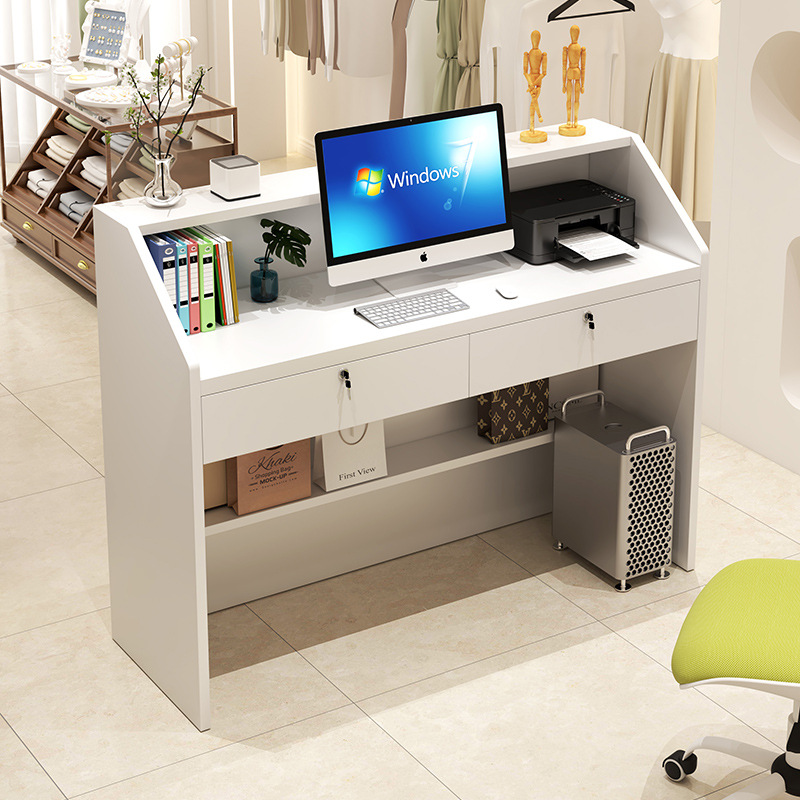 Cashier Simple Modern Bar Small Counter Reception Desk Barber Beauty Clothing Store Supermarket Shop Front Desk