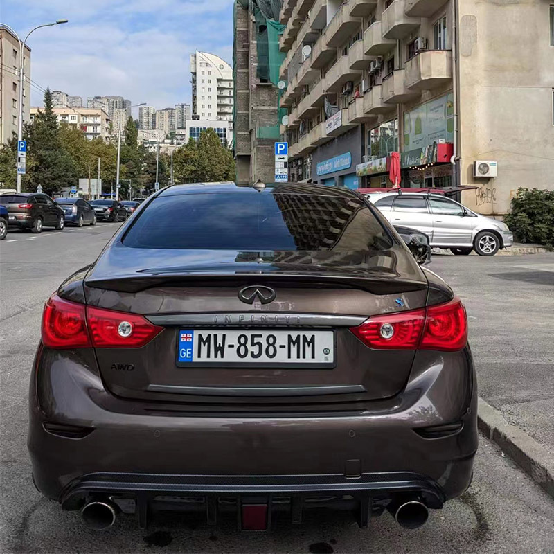 Suitable for 14171819 model Q50L modified surround front lip tail lip rear lip spoiler carbon fiber surround tail lip