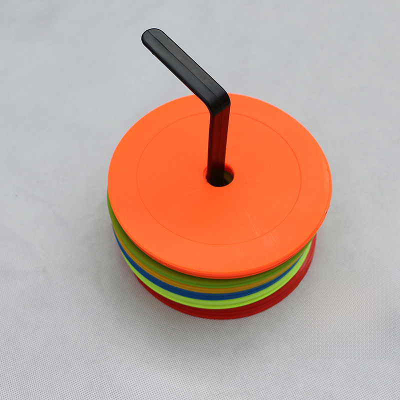Mini Flat Sign Plate Round Flap Sign Plate Football Training Sign Plate Training Obstacle Disc Landmark Pad