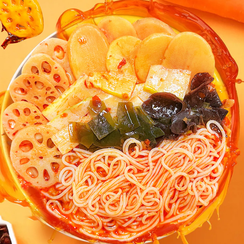 Chongqing Zhenzong Spicy Hot Pot Pickled Pepper Rice Noodles Spicy Fresh and Fragrant Sauerkraut Tomato Flavor Convenient Late Night Snack