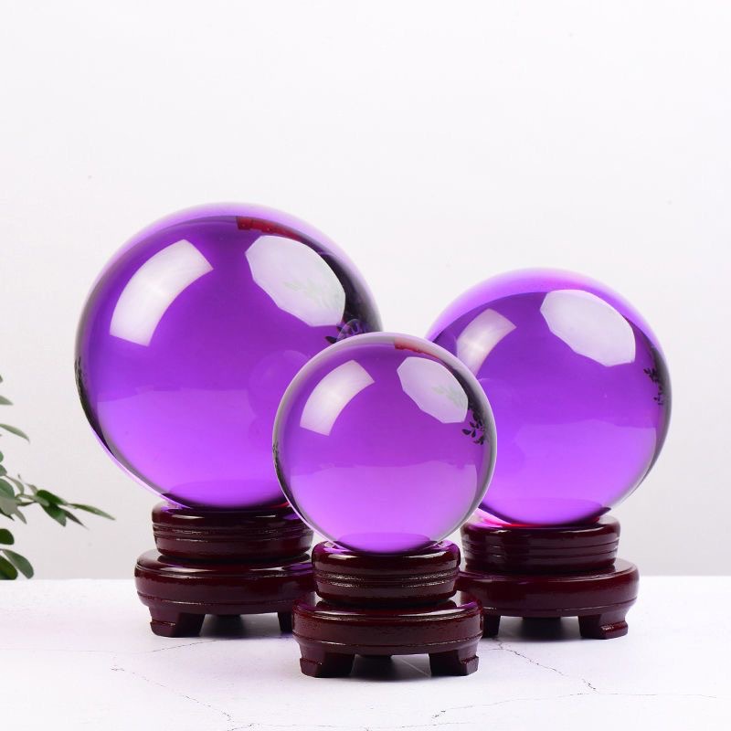 Purple Crystal Ball Fortune-making Feng Shui Ball Purple Qi Donglai Office Living Room Entrance Decorations Opening housewarming ornaments